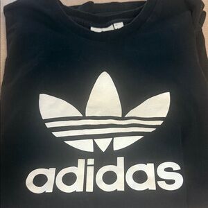 Adidas Men’s Black and White Logo T-Shirt Size XL